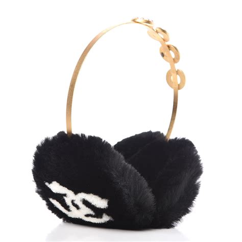 chanel breow|Chanel brown hat with earmuffs.